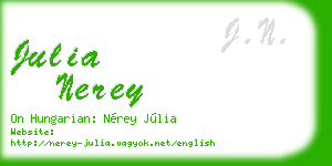 julia nerey business card